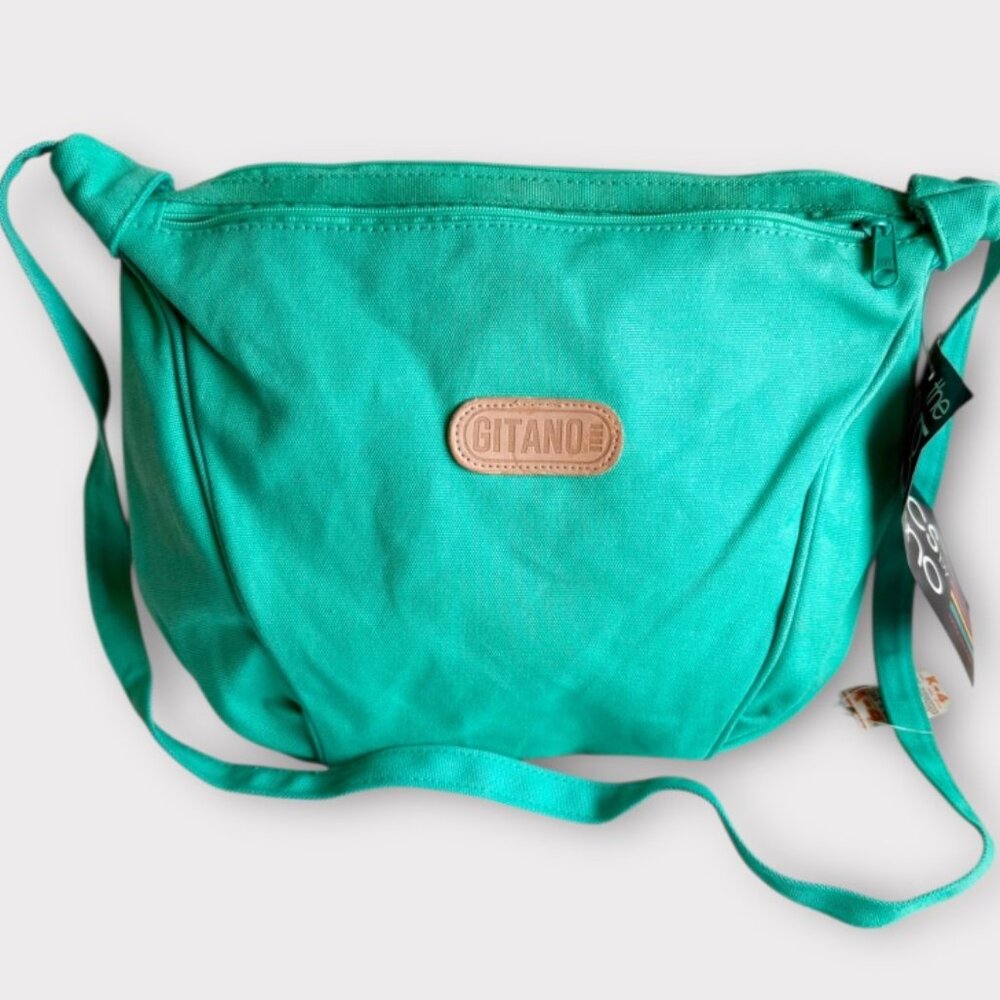 NWT Vintage The Basics by Gitano Green Canvas Bag